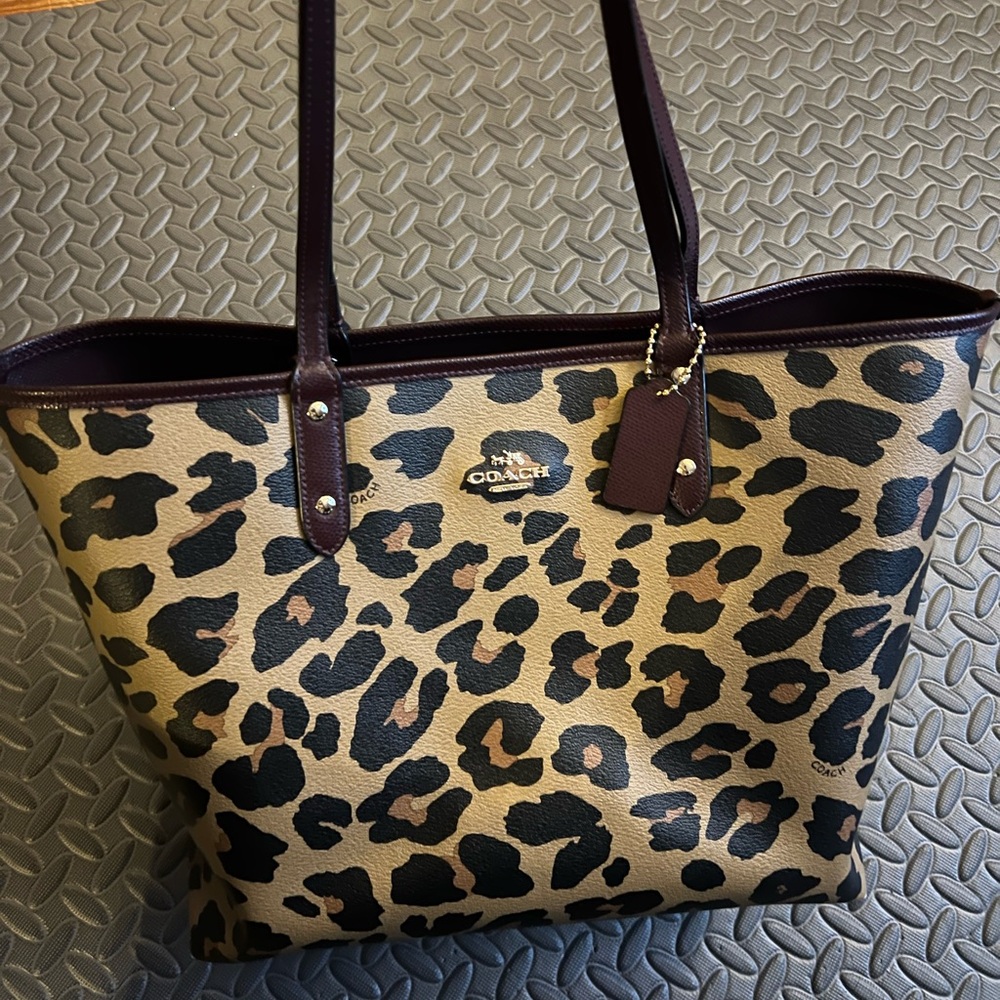 Coach Leopard Print Tote Bag